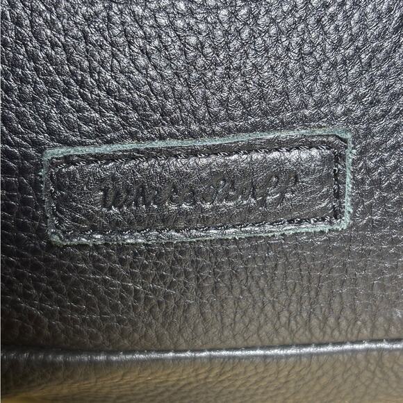 White Stuff Black Leather Medium Backpack - Picture 5 of 10